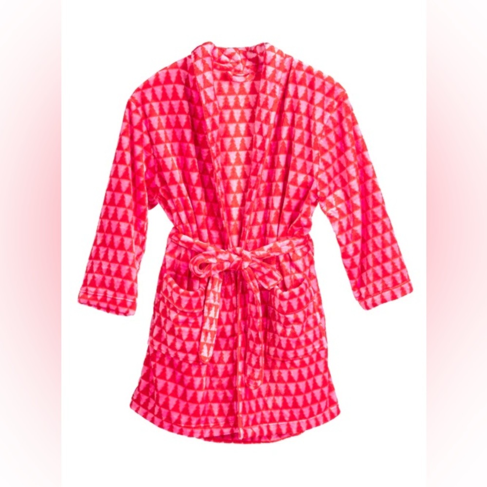 NWOT SHIRALEAH PINK & RED FELICITY TREES ROBE S/M